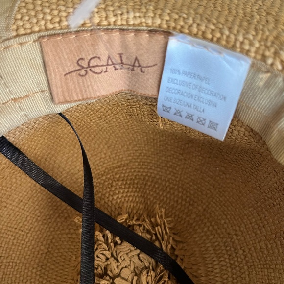 Scala Tan Wide-Brim Hat with Bow - Picture 5 of 7